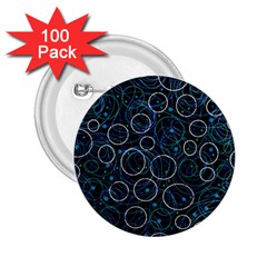 Blue Abstract Decor 2 25  Buttons (100 Pack) 