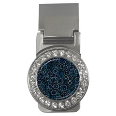 Blue Abstract Decor Money Clips (cz) 