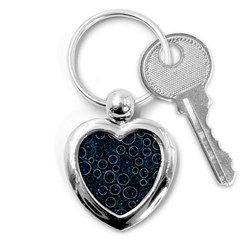 Blue Abstract Decor Key Chains (heart) 