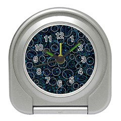 Blue Abstract Decor Travel Alarm Clocks