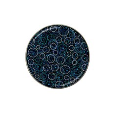 Blue Abstract Decor Hat Clip Ball Marker