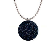 Blue Abstract Decor Button Necklaces