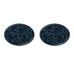 Blue Abstract Decor Cufflinks (oval)