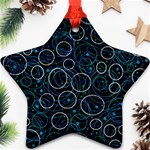 Blue abstract decor Star Ornament (Two Sides)  Front