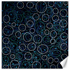 Blue Abstract Decor Canvas 16  X 16  