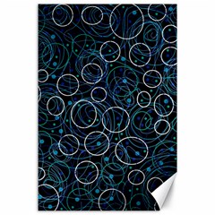 Blue Abstract Decor Canvas 24  X 36 