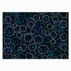 Blue Abstract Decor Large Glasses Cloth by Valentinaart