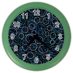 Blue Abstract Decor Color Wall Clocks