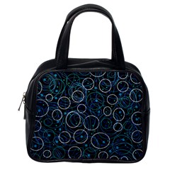 Blue Abstract Decor Classic Handbags (one Side)