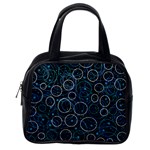 Blue abstract decor Classic Handbags (One Side) Front