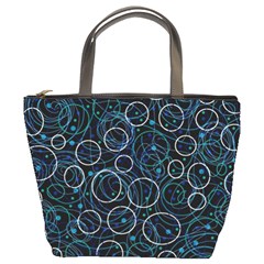 Blue Abstract Decor Bucket Bags