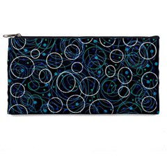 Blue Abstract Decor Pencil Cases