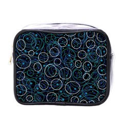 Blue Abstract Decor Mini Toiletries Bags