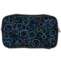 Blue Abstract Decor Toiletries Bags