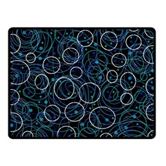 Blue Abstract Decor Fleece Blanket (small)