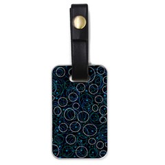 Blue Abstract Decor Luggage Tags (one Side) 