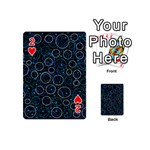 Blue abstract decor Playing Cards 54 (Mini)  Front - Heart2