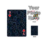 Blue abstract decor Playing Cards 54 (Mini)  Front - Heart7