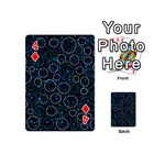 Blue abstract decor Playing Cards 54 (Mini)  Front - Diamond4