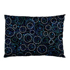 Blue Abstract Decor Pillow Case (two Sides)