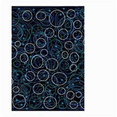 Blue Abstract Decor Small Garden Flag (two Sides)