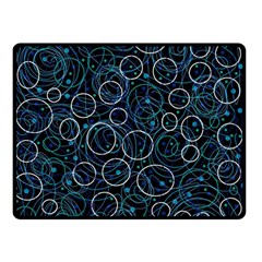 Blue Abstract Decor Double Sided Fleece Blanket (small) 