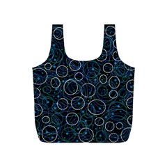 Blue Abstract Decor Full Print Recycle Bags (s) 