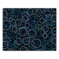 Blue Abstract Decor Double Sided Flano Blanket (large) 