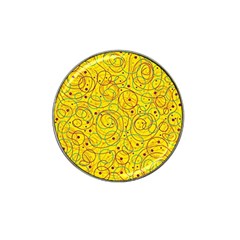 Yellow Abstract Art Hat Clip Ball Marker