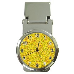 Yellow Abstract Art Money Clip Watches