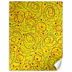 Yellow Abstract Art Canvas 12  X 16  