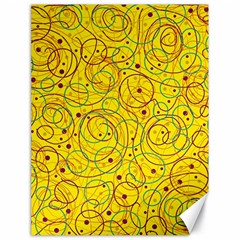 Yellow Abstract Art Canvas 18  X 24  