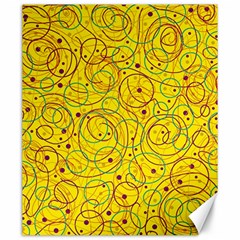 Yellow Abstract Art Canvas 20  X 24  