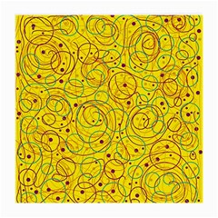 Yellow Abstract Art Medium Glasses Cloth