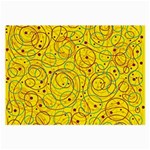 Yellow abstract art Large Glasses Cloth (2-Side) Front