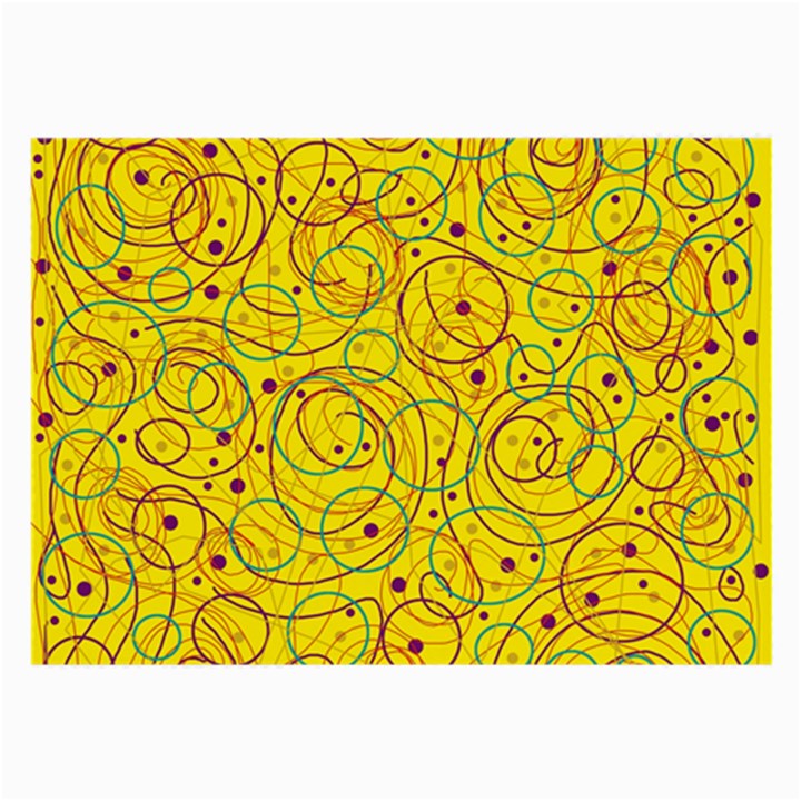 Yellow abstract art Large Glasses Cloth (2-Side)