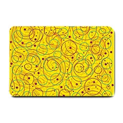 Yellow Abstract Art Small Doormat 