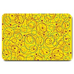 Yellow Abstract Art Large Doormat 