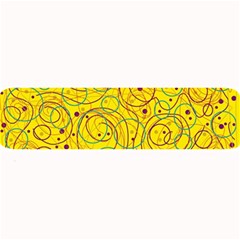 Yellow Abstract Art Large Bar Mats