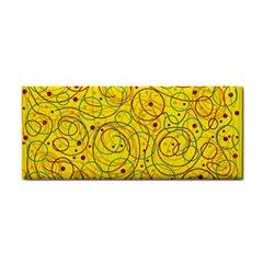 Yellow Abstract Art Hand Towel