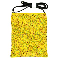 Yellow Abstract Art Shoulder Sling Bags