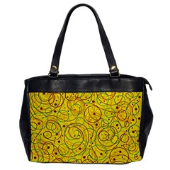 Yellow Abstract Art Office Handbags