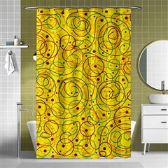 Yellow Abstract Art Shower Curtain 48  X 72  (small)  by Valentinaart