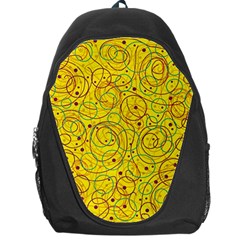 Yellow Abstract Art Backpack Bag