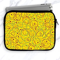 Yellow Abstract Art Apple Ipad 2/3/4 Zipper Cases