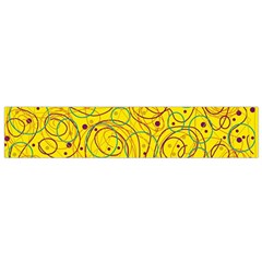 Yellow Abstract Art Flano Scarf (small)