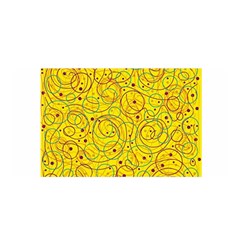 Yellow Abstract Art Satin Wrap