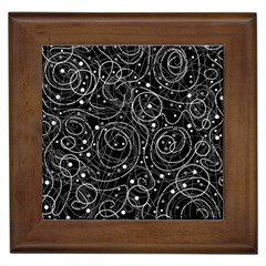 Black And White Magic Framed Tiles