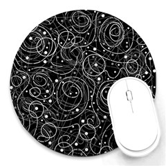 Black And White Magic Round Mousepads