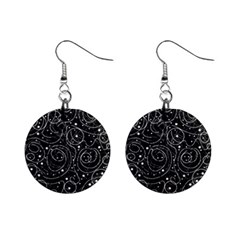 Black And White Magic Mini Button Earrings